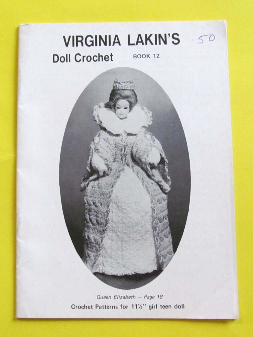 3/$15 Doll knitting and crocheting patterns by Virginia Lakin 1975